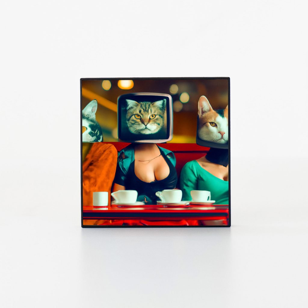 "Cats Drink Coffee" Wall Art Series - Image 2